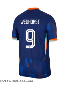 Țările de Jos Wout Weghorst #9 Tricou Fotbal Replică European 2024 Barbati Deplasare